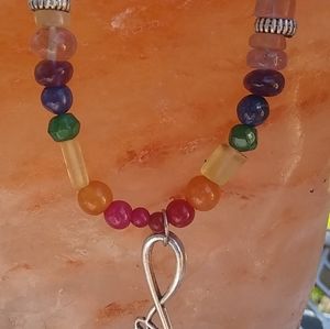 Rainbow love necklace